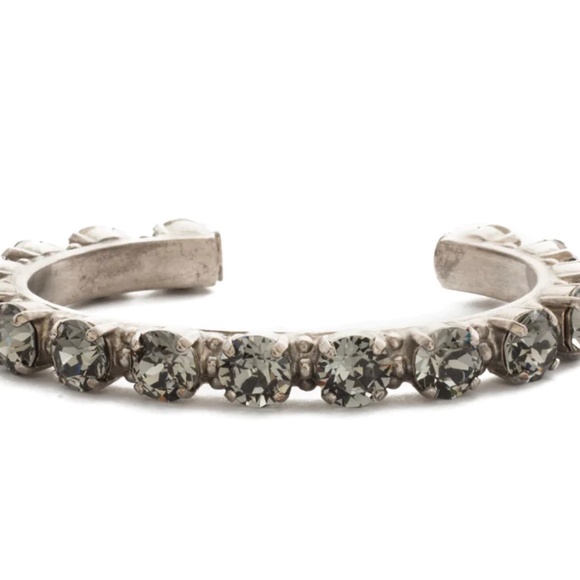 Sorrelli Jewelry - Sorrelli Riveting Romance Cuff Bracelet - Clear Crystal